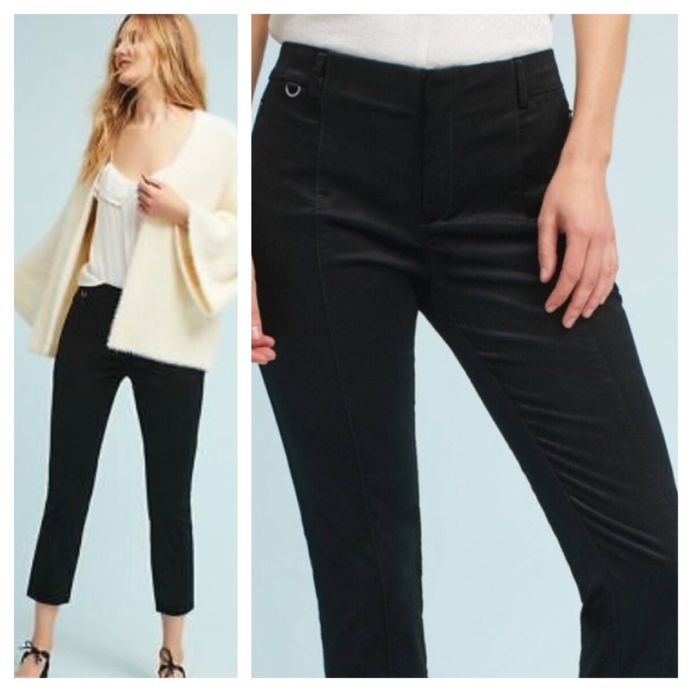 Anthropologie Velvet Essential Slim Black Pant 2 - Picture 1 of 8
